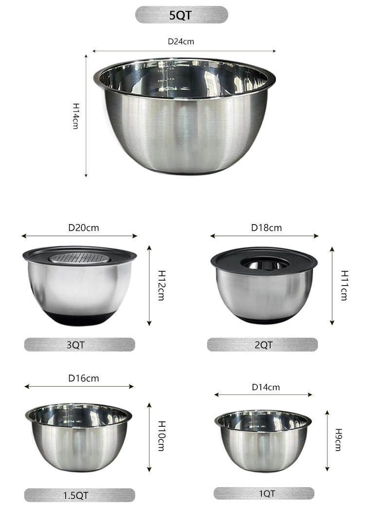 Mixing round bowl