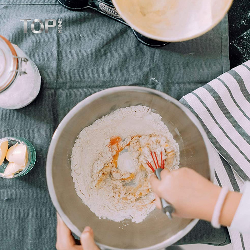 Hindi kinakalawang na asero Fruit Round Salad Bowl Mixing Bowl