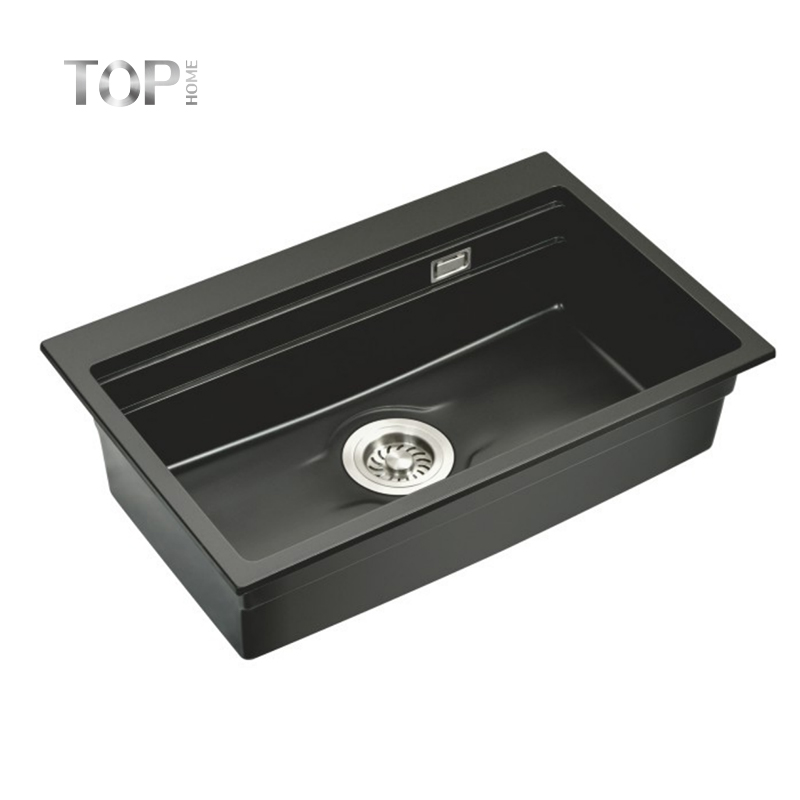 Matte Black Quartz Kitchen Sink