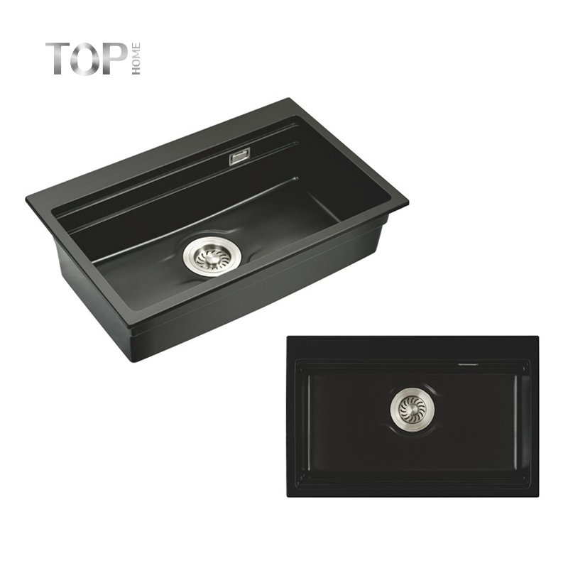 Matte Black Quartz Kitchen Sink