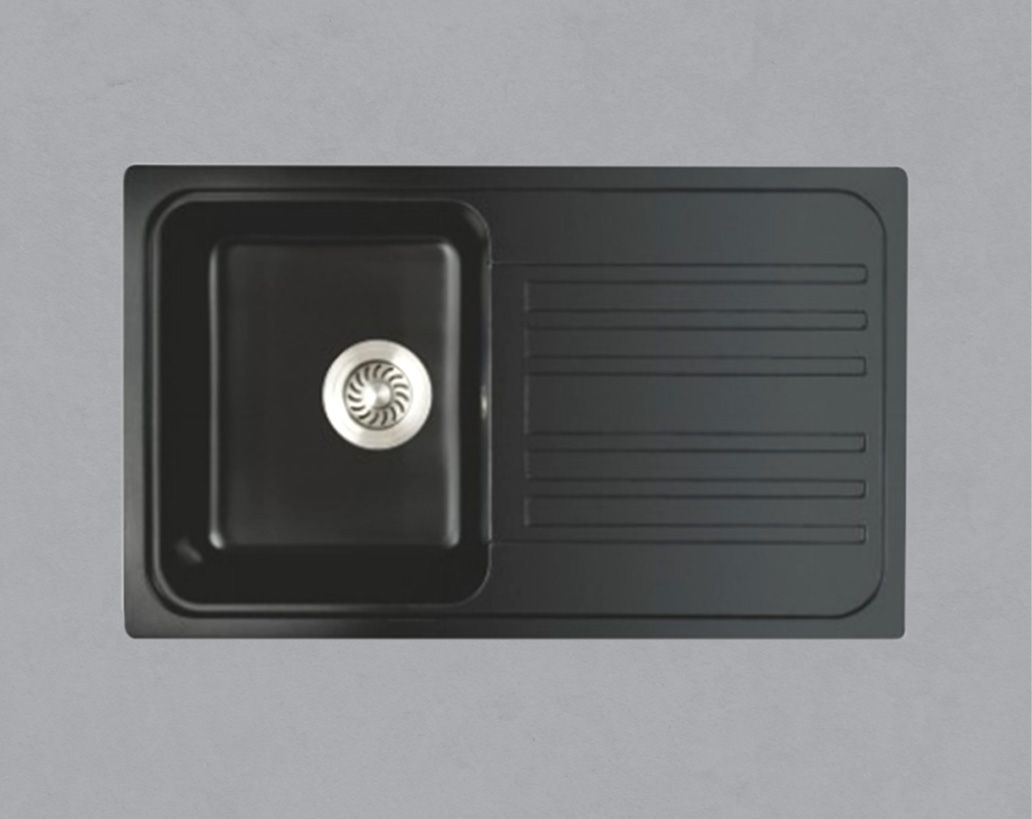 Black granite sink