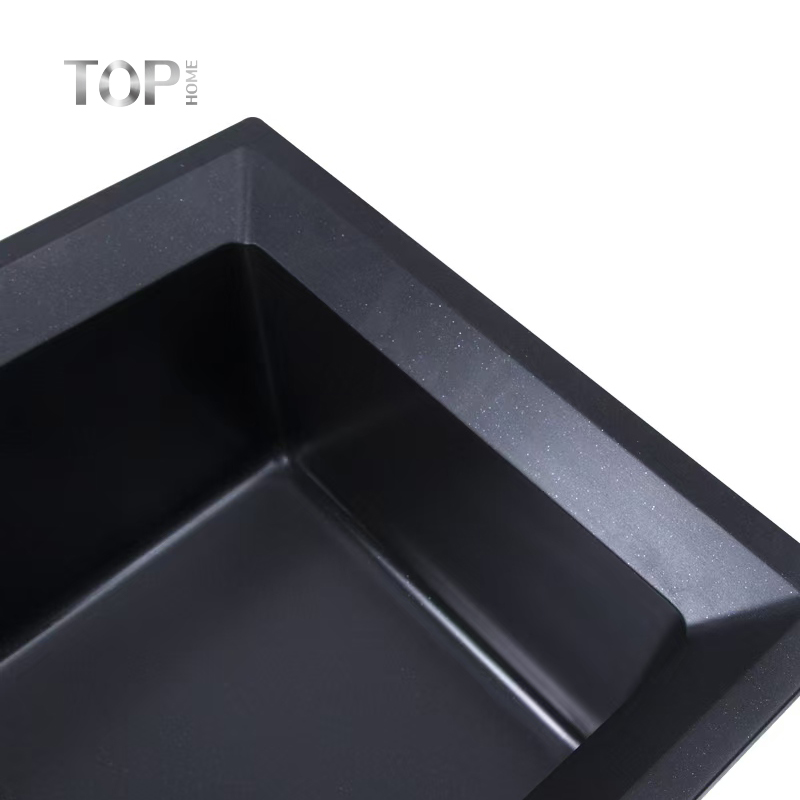 Black Single Bowl Granite Composite Kitchen Sink