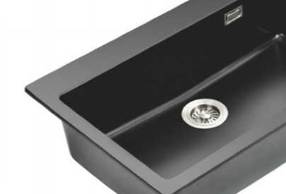 Matte black kitchen sink