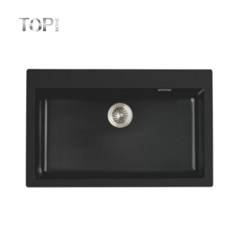 Black Granite Composite Bove Counter Kitchen Sink