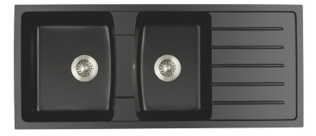 Black double sink