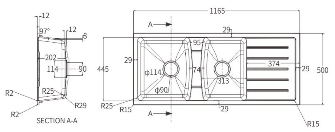 Double utility sink