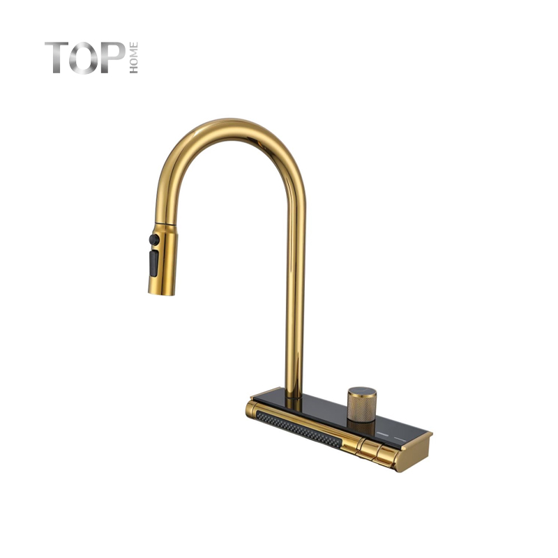 Hindi kinakalawang na Steel Waterfall Kitchen Sink Faucet