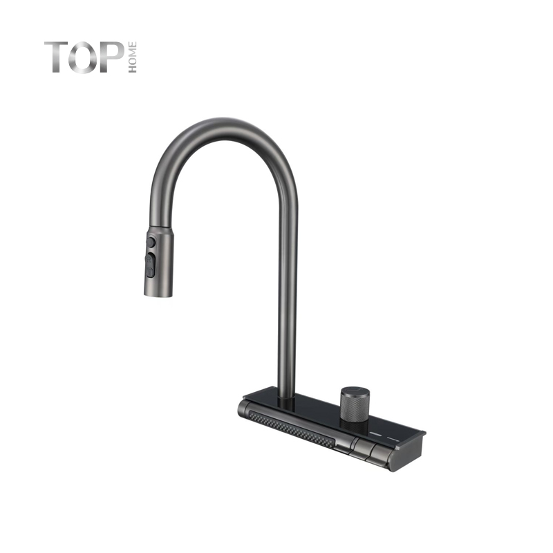 Hindi kinakalawang na Steel Waterfall Kitchen Sink Faucet