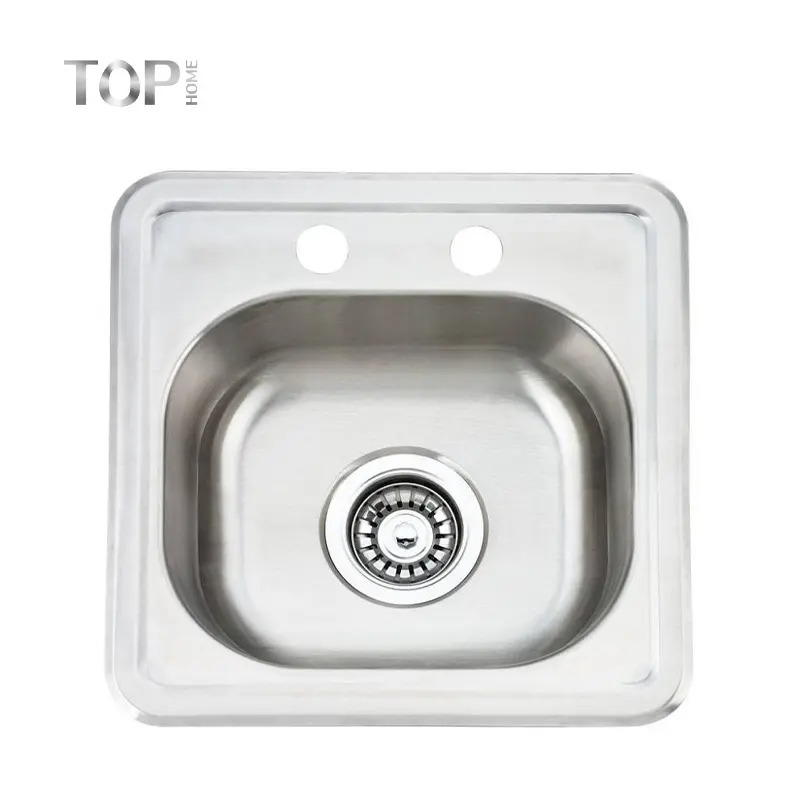 Bồn rửa tay ép bằng thép không gỉ thương mại nhỏ có một bồn
