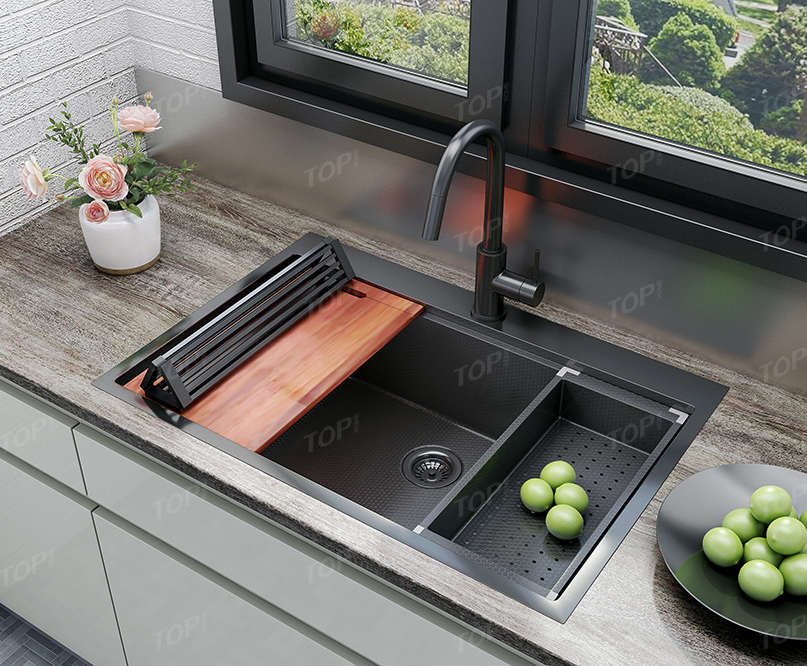 Bồn rửa chén đôi bằng thép không gỉ 304 lắp âm