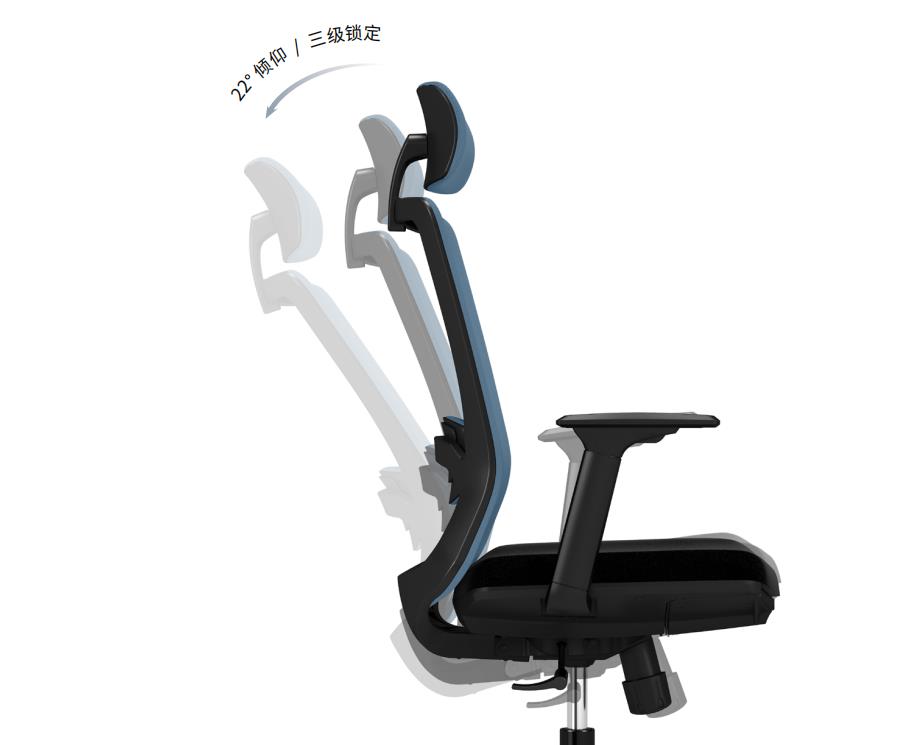 HY-808A, Sedia da ufficio ergonomica per il personale con supporto lombare,prezzo  basso HY-808A
