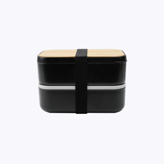 Bamboo Lid Double Layer Bento Lunch Box Containers