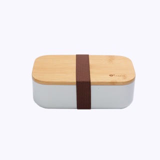 Bamboo Lid Sandwich Bento Lunch Box With Compartments