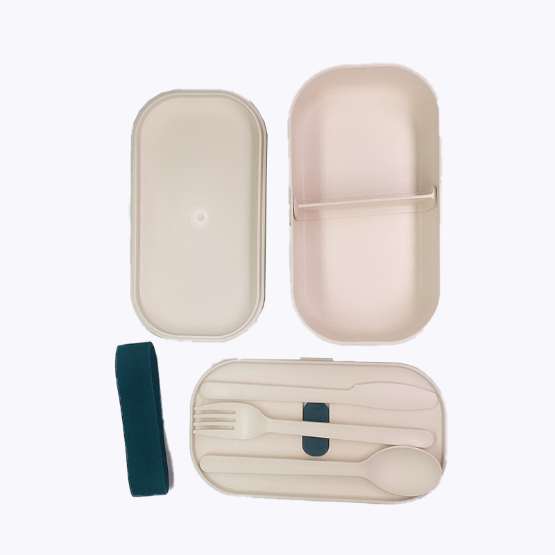 Bamboevezel Bento Box met enkele laag en gereedschapszak