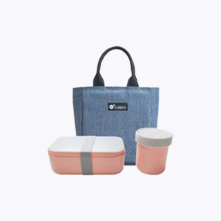 Juego de fiambrera y bolsa y botella Bento de 1000 ml