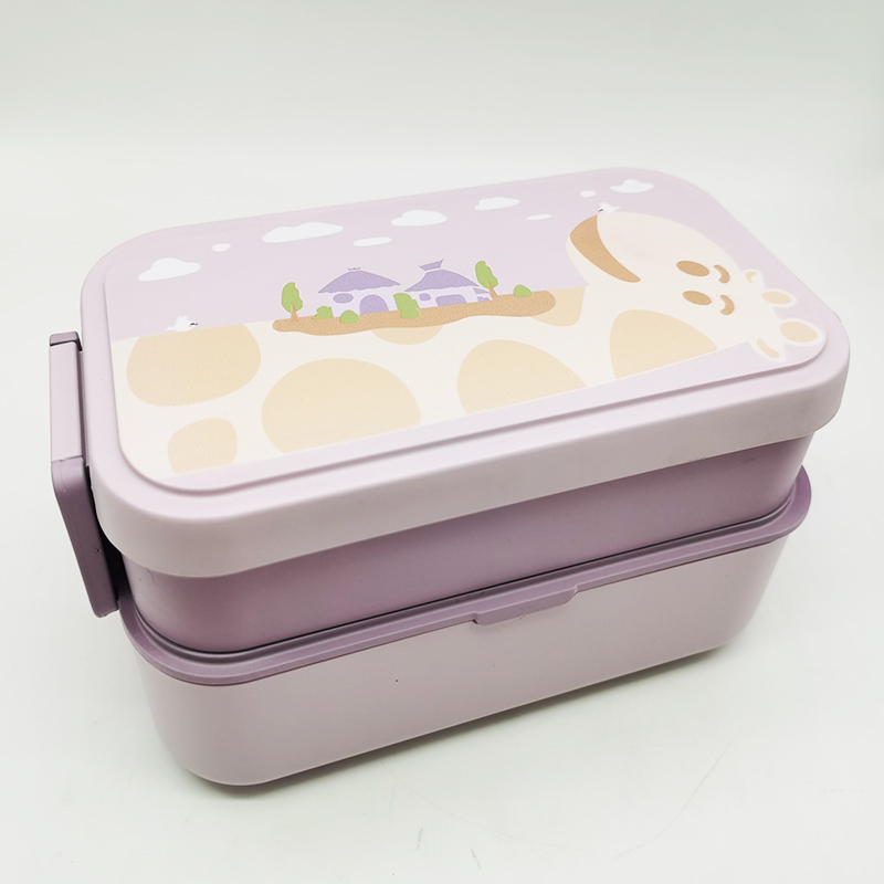 Nestbare, met gesp ontworpen lunchbox van bamboevezel