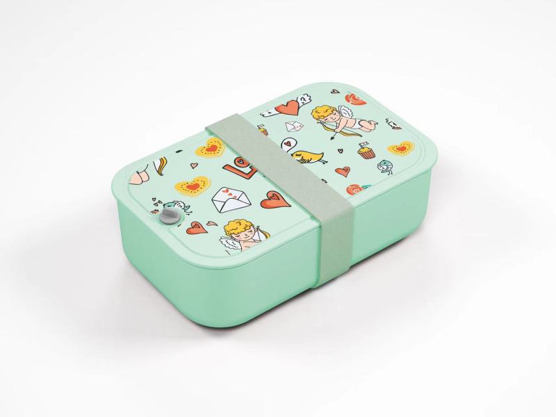 1000ml Divided Bento Lunch Box, Food Grade PP with Silicone Seal, Leakproof Microwave Dishwasher Freezer Safe, Portable Food Container with Custom Lid
