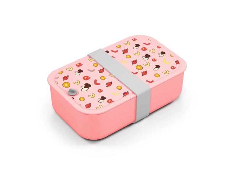 1000ml Divided Bento Lunch Box, Food Grade PP with Silicone Seal, Leakproof Microwave Dishwasher Freezer Safe, Portable Food Container with Custom Lid