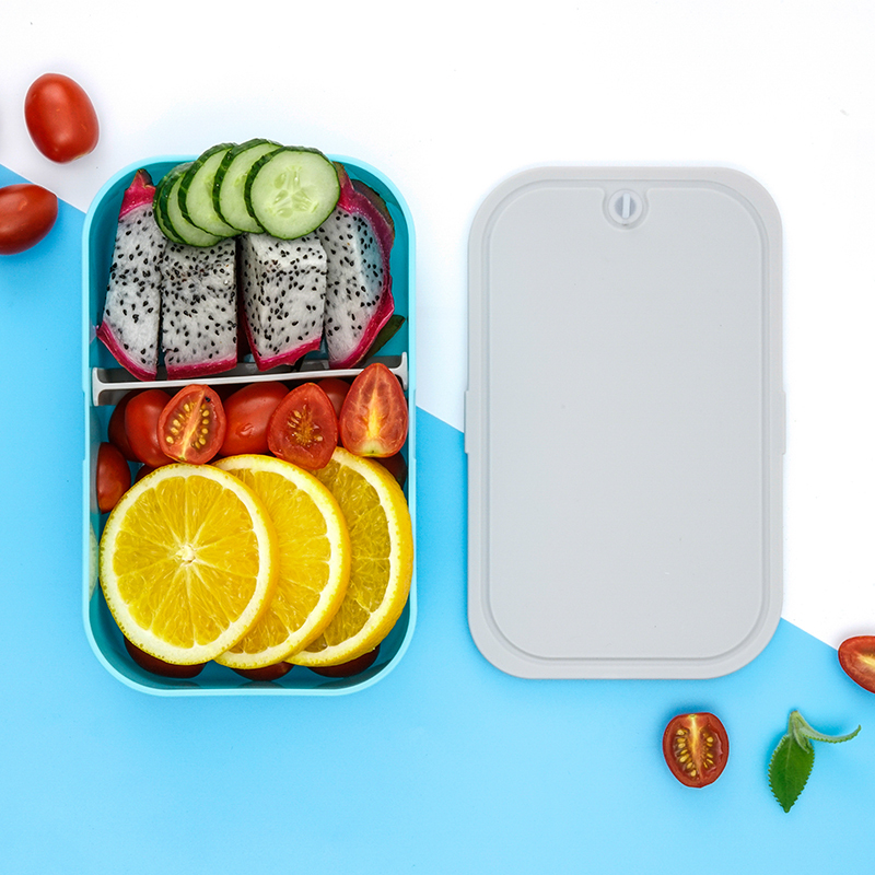 1000ml Divided Bento Lunch Box, Food Grade PP with Silicone Seal, Leakproof Microwave Dishwasher Freezer Safe, Portable Food Container with Custom Lid