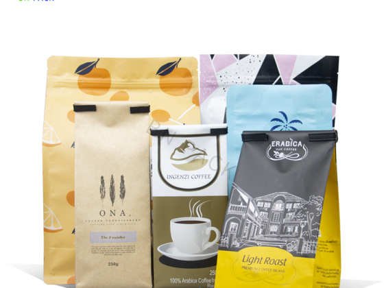 Trykte kaffeemballageposer