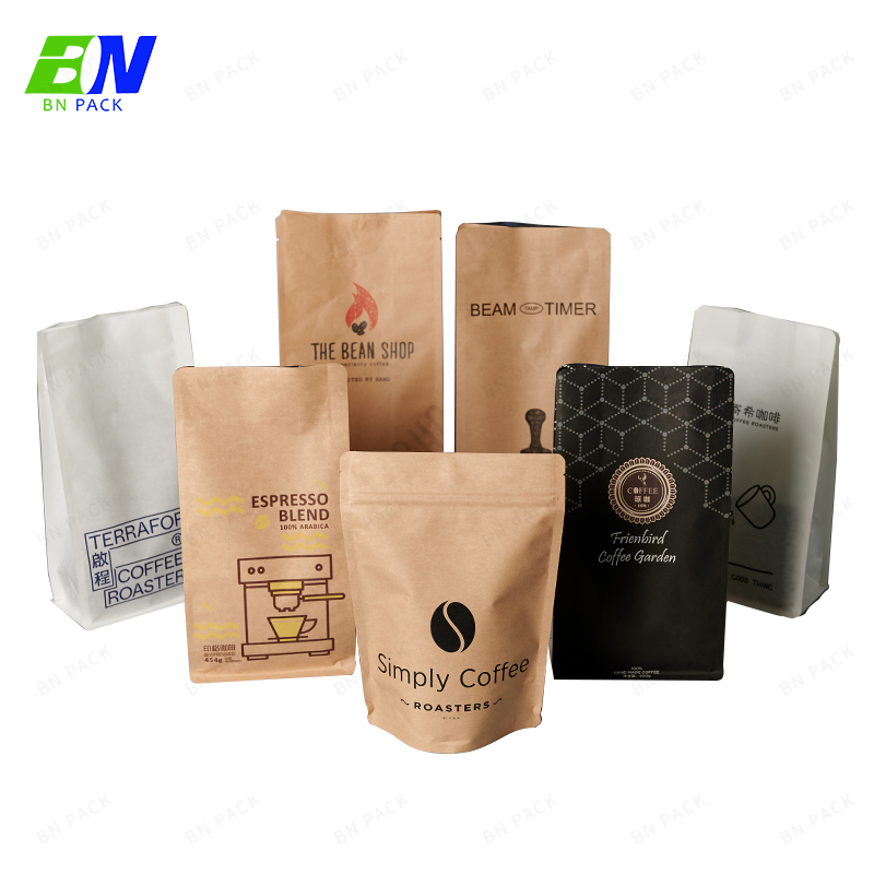 kraft coffee bags