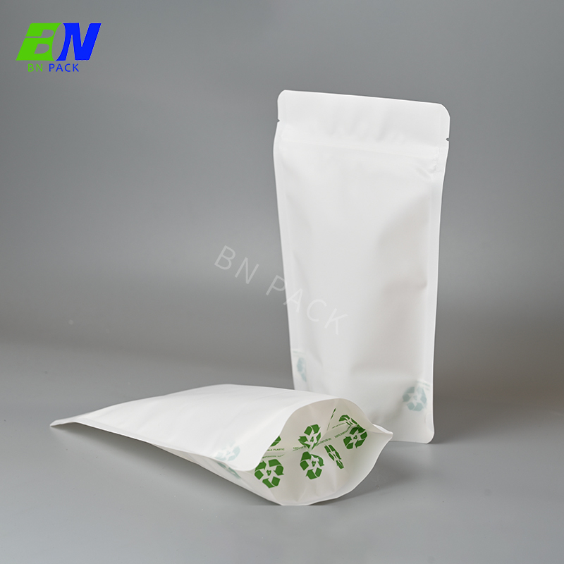 100 % miljövänlig PE-material Återvinningsbar påse Maate Spot Matförpackning Stand Up Pouch Återvinningspåse