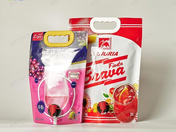 Bag In Box Supplies 1,5L aluminiumfolie Livsmedelsgodkända Bags In Box vinpåse med ventil