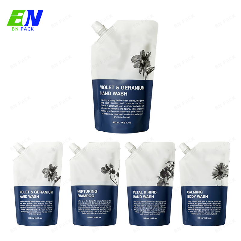 Ricarica per shampoo riutilizzabile stampata personalizzata da 500 ml riciclabile