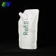 Embalagem de papel Kraft recarregável personalizada Sabonete líquido para as mãos Stand Up Recarga Bolsa de cosméticos ecologicamente correta