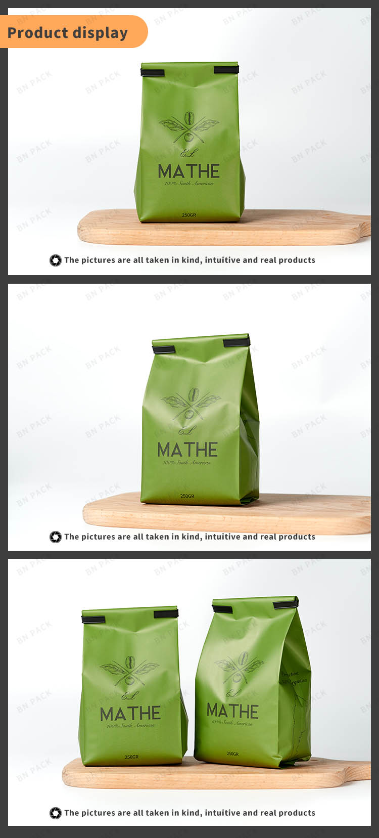 Flat bottom Coffee bag packaging