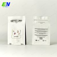 Gravure Printing Customized Design Flat Bottom Kraft Paper Ziplock Bags Coffee Bags With Valve,Zipper And Kraft Card