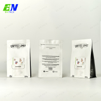 Gravure Printing Customized Design Flat Bottom Kraft Paper Ziplock Bags Coffee Bags With Valve,Zipper And Kraft Card