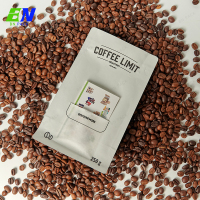 Gravure Printing Customized Design Flat Bottom Kraft Paper Ziplock Bags Coffee Bags With Valve,Zipper And Kraft Card