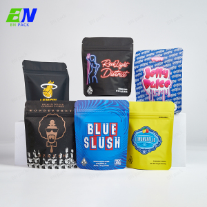 Tilpasset børnesikret mylar-taske med lynlås