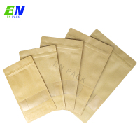 Water proof kraft paper block bottom bag for coffee beans packaging
