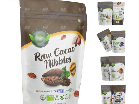 Fully biodegradable pouch stand up doypacks compostable pouch for dry food packaging