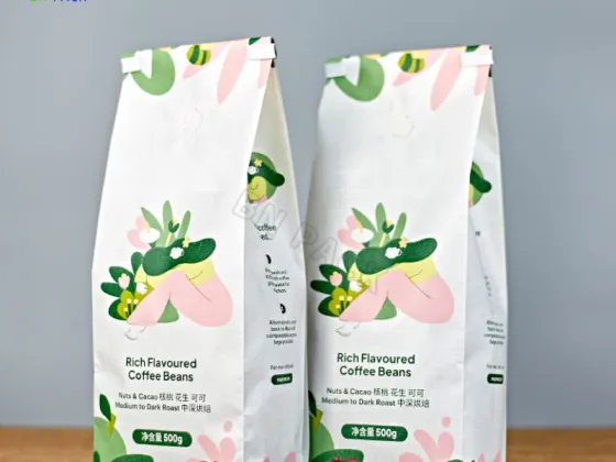 Flat bottom pouch with valve for Coffee