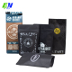 Miljøvenlig sort kraftpapir kaffepose Stand up pakning lynlås pose poser til mad