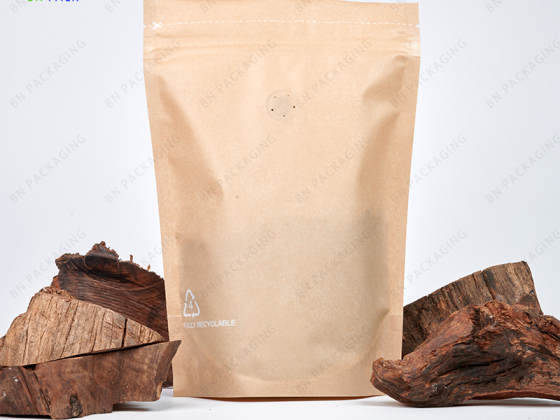 Miljövänlig helt återvinningsbar matförpackning Återvinningsbar påse Återanvändbar Stand Up Ziplock Doypack-påsar