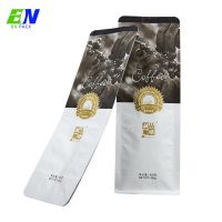 Ricicla i sacchetti di imballaggio per chicchi di caffè a fondo piatto con sigillo a otto lati stampati personalizzati da 250 g con valvola