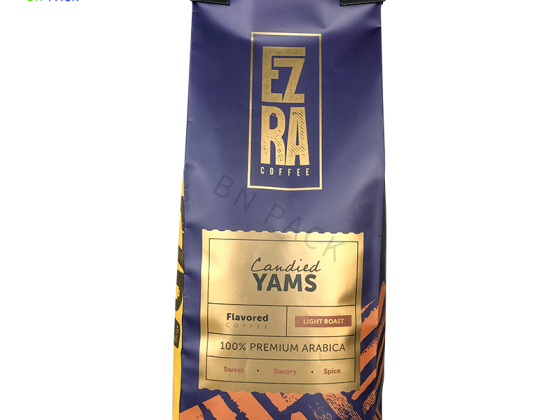 Hög barriär matt yta Spot UV-sidkilpåse Anpassad kaffebönpaket