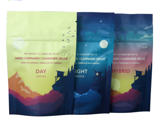 Cannabispåsar med hög barriär med barnsäker dragkedja