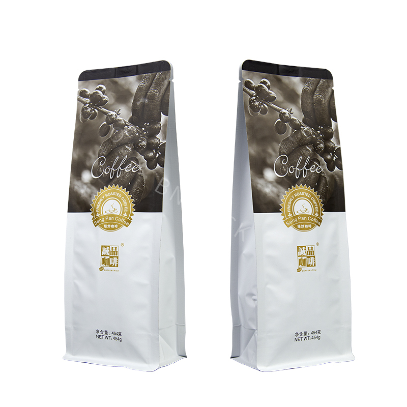 100% PLA komposterbar fladbund kaffepose