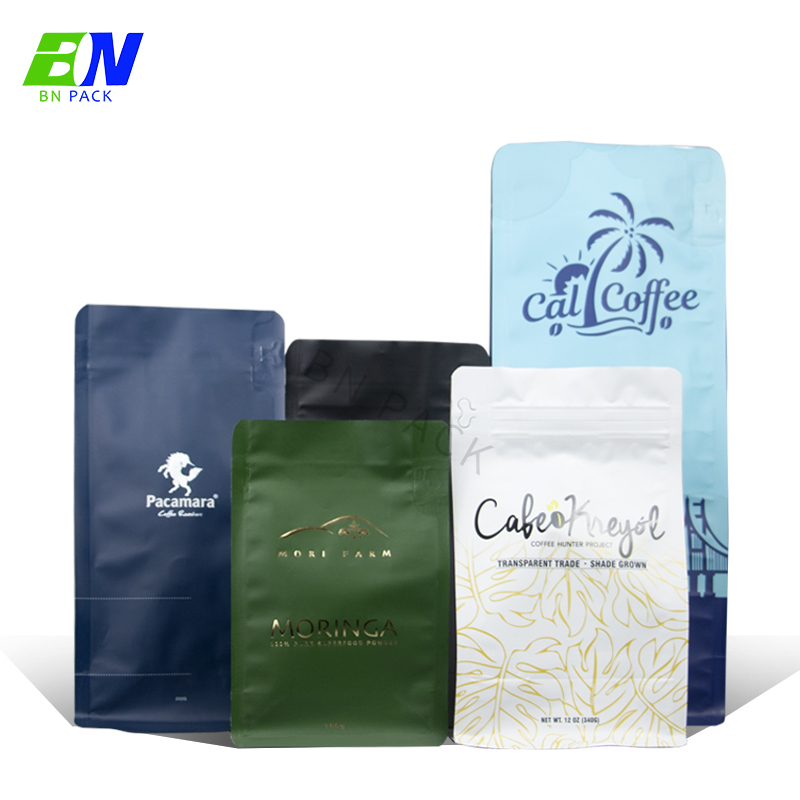 Kantung Kopi Boleh Kitar Semula OEM 100g,250g,500g,1kg,2kg Tersuai
