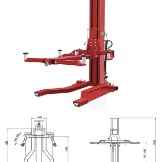 Mobile Single Post Car Lift