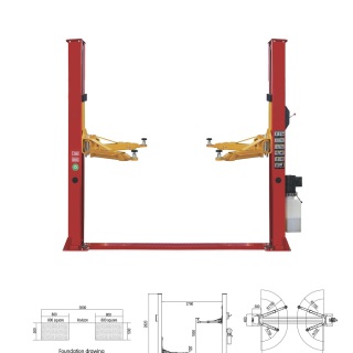4T Two Post Lift Of Manual Release
