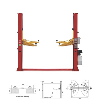 4T Two Post Lift Of Electric Release