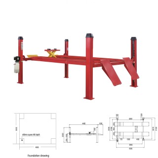 3.5T/4T/5T Hydraulic Four Post Lift