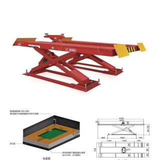 4T In-ground Pulley Scissor Lift