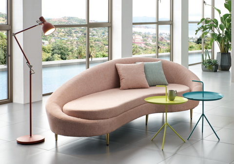 Canapé de bureau multicolore à deux places pour directeur